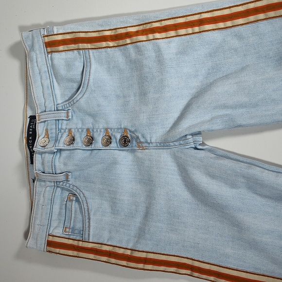 Veronica Beard Carolyn 10" Baby Boot Stripe Jeans 25 - Picture 5 of 13
